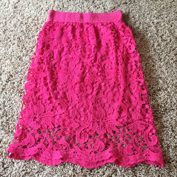 Dresses & Skirts - Lace Overlay Pencil Skirt